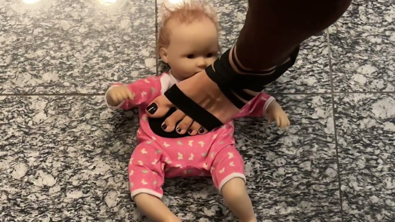 Baby Doll Walkover Crush Fetish Trample, Black Stilettos Heels Part 2 