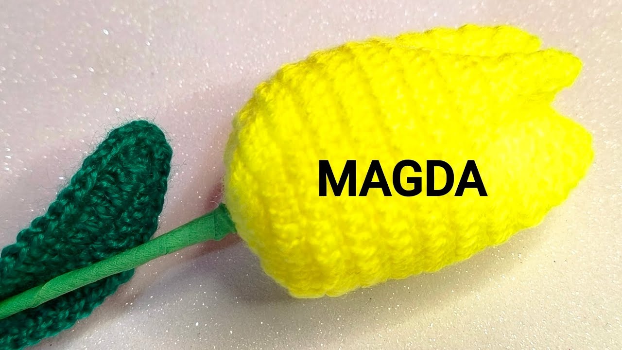 Cum crosetam o lalea? Tutorial pas cu pas, pentru începatori. Floare crosetata  Floare de primăvară!