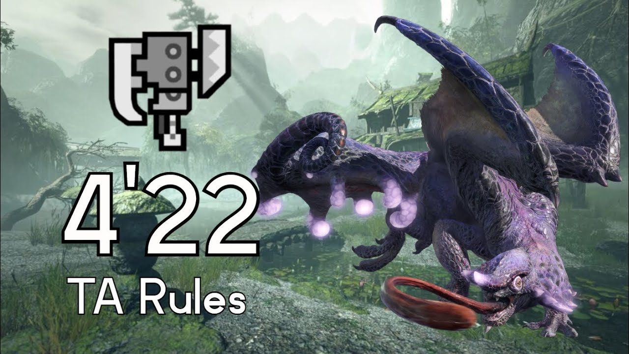 [MH Rise] HR★7 Chameleos Switch Axe solo TA Rules 4'22 | 霞龍 スラッシュアックス