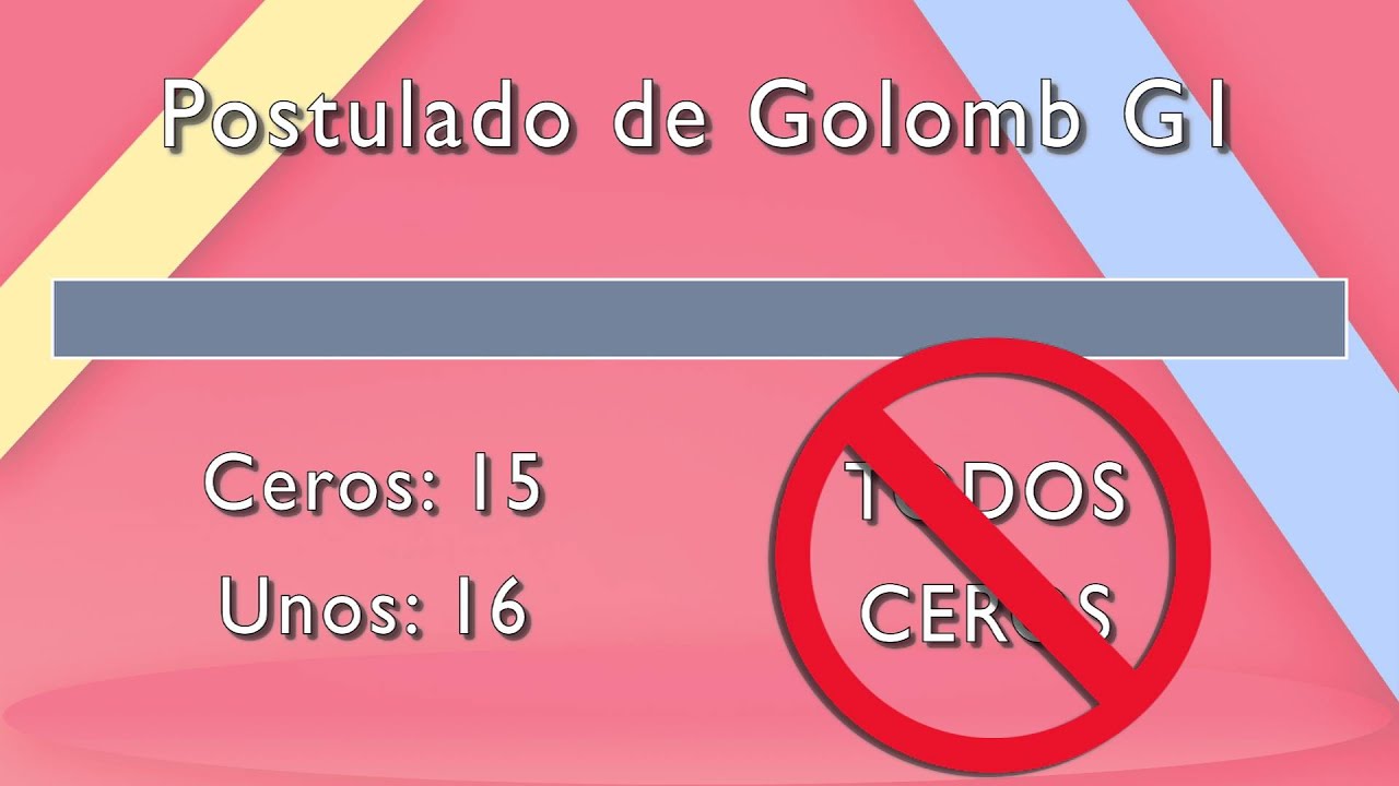 Píldora formativa 32: ¿Qué son los postulados de Golomb?