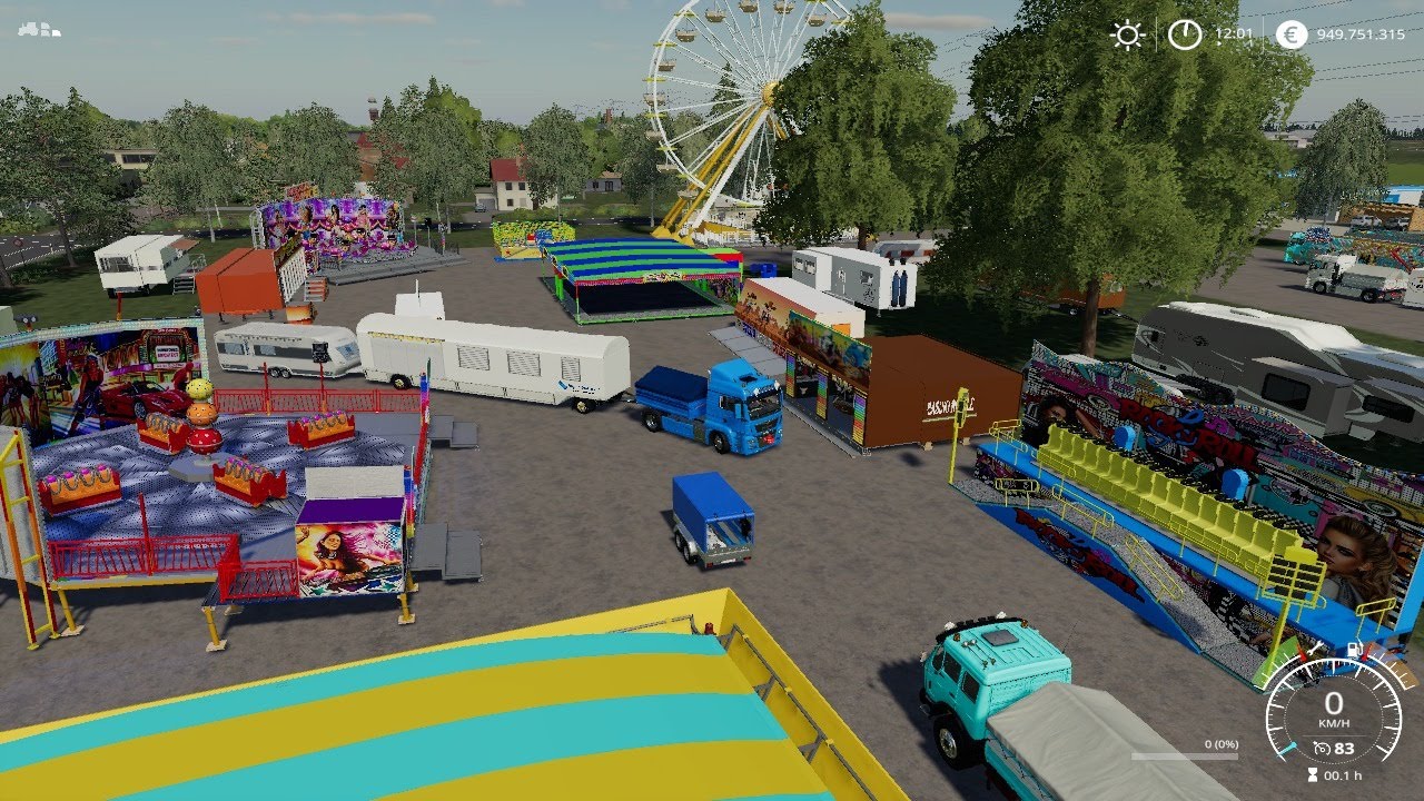 LS19 Fahrgeschäft Kirmes aufbau in Mittelberg #FETEKIRMES #ls19 #mods