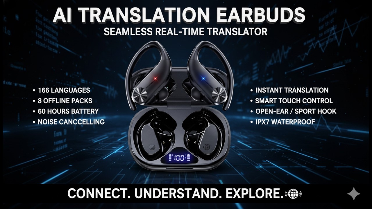 AI Translation Earbuds Review — 166 Languages & 60 Hour Battery!