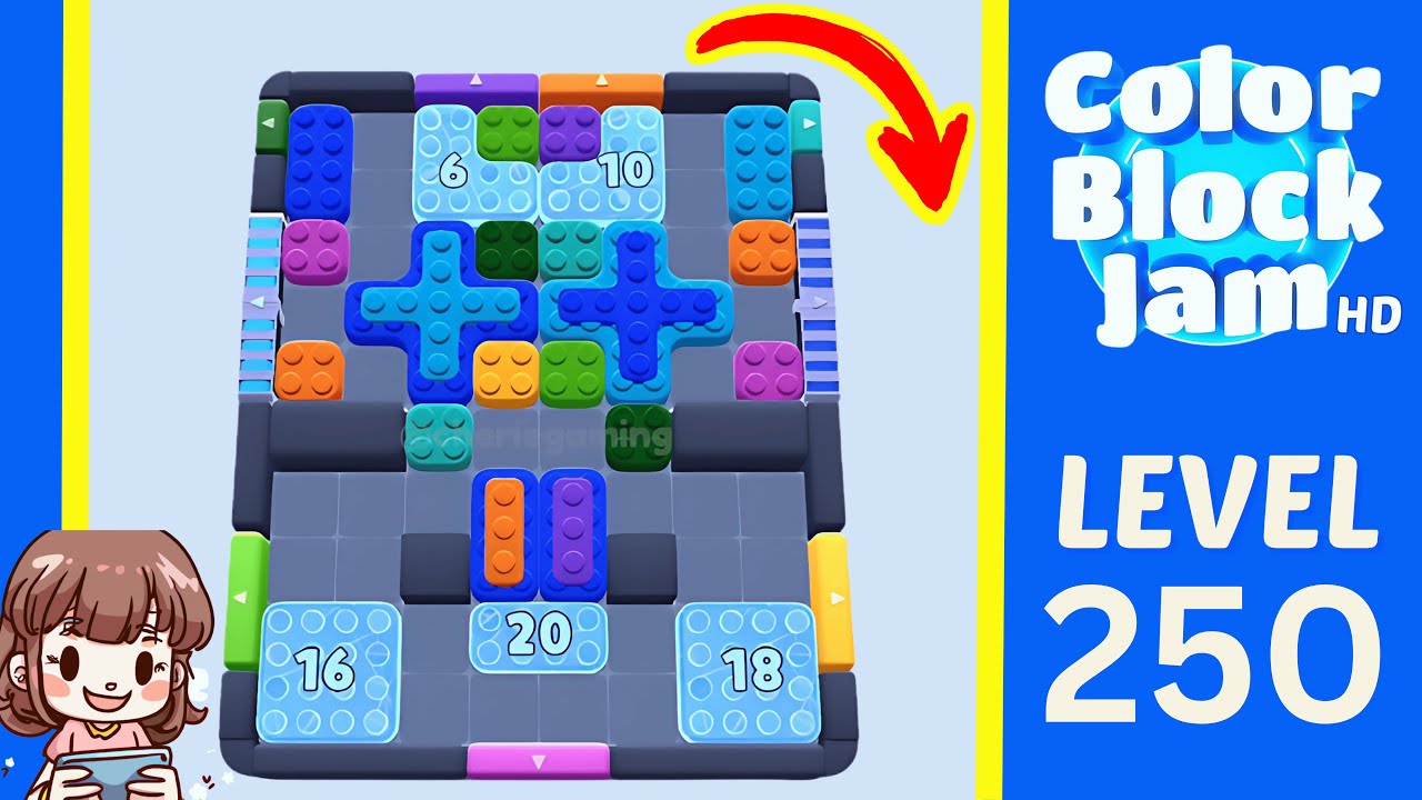 Color Block Jam Level 250 Solution Walkthrough