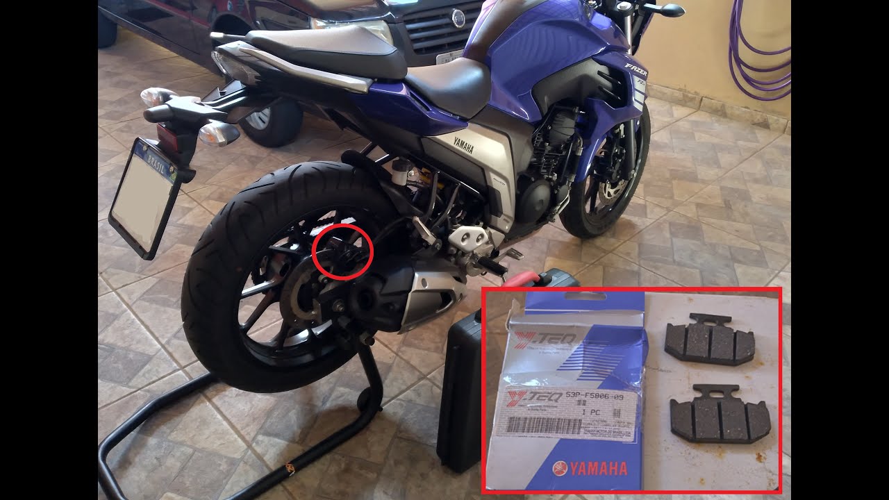 Trocar Pastilha Freio Traseira da Yamaha Fazer 250 F-25 (Ano 2022/2023)
