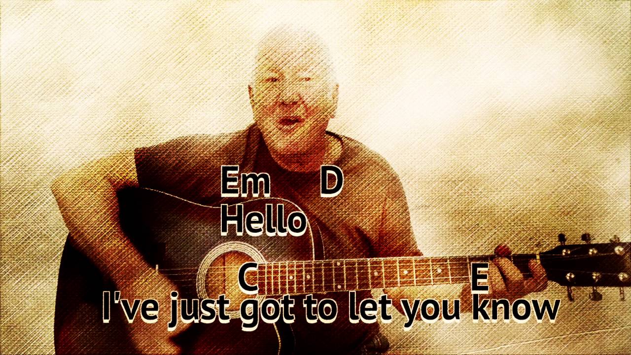 HELLO (Lionel Richie) Guitar Cover + Chords & Lyrics on-screen