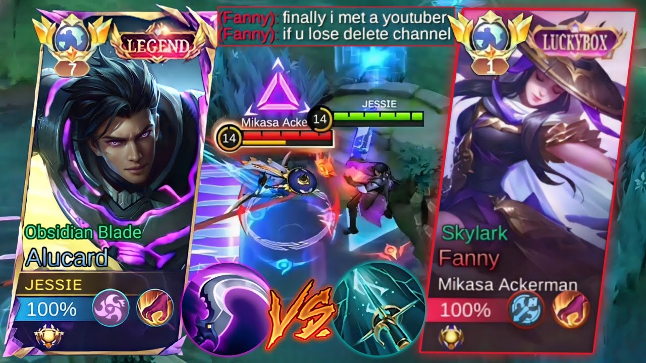 GLOBAL ALUCARD VS GLOBAL FANNY IN RANK GAME!! (SOLO RANK SUPER HARD GAME PLAY!) -MLBB