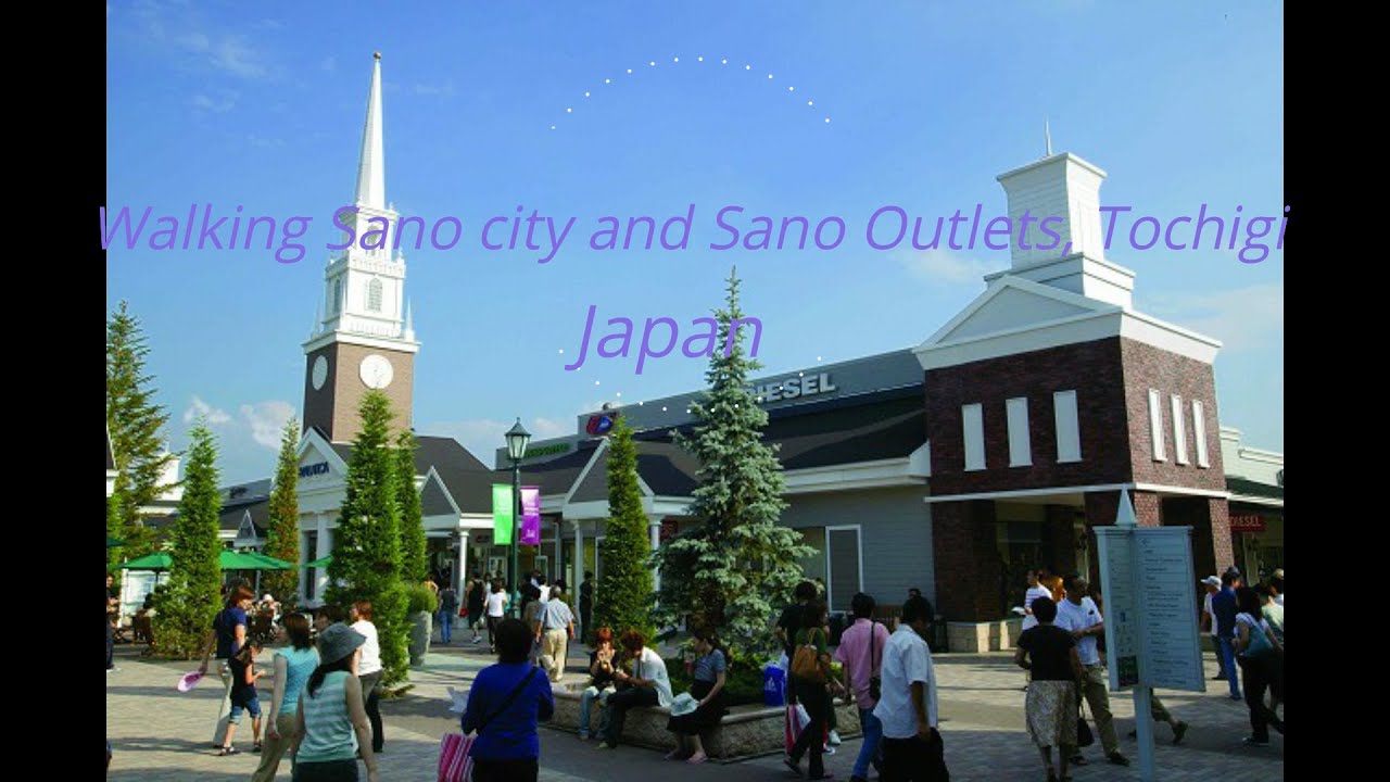 Walking Sano city and Sano Outlets, Tochigi, Japan 4k