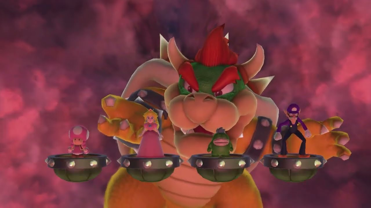 Mario Part 10 (Whimsical Waters) #79 Waluigi vs Toadette vs Spike vs Peach (Player 1)