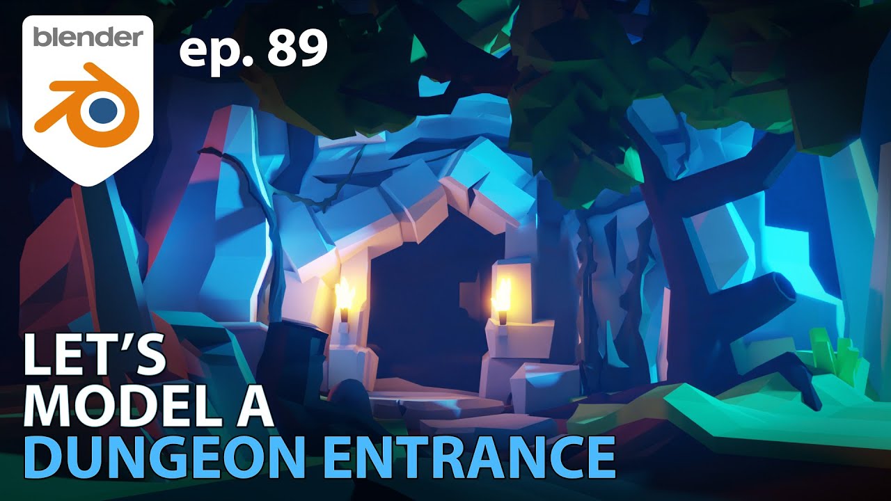 Let's Model a DUNGEON ENTRANCE - Ep. 89 - Blender 2.93