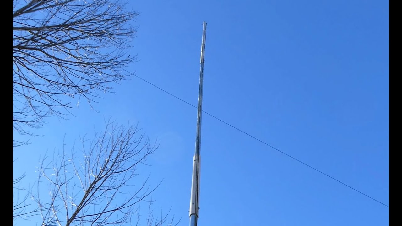 $50 Mast for my HF Antenna. Using Chain Link Fence Top Rails and some PVC.