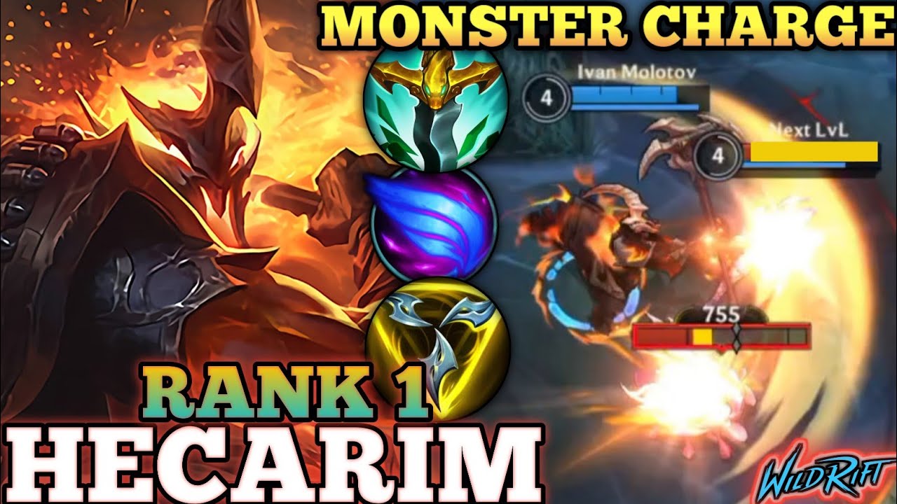 HECARIM HYPER CHARGE EXECUTION! OVERPOWER MVP BUILD - TOP 1 GLOBAL HECARIM BY Ivan Molotov-WILD RIFT