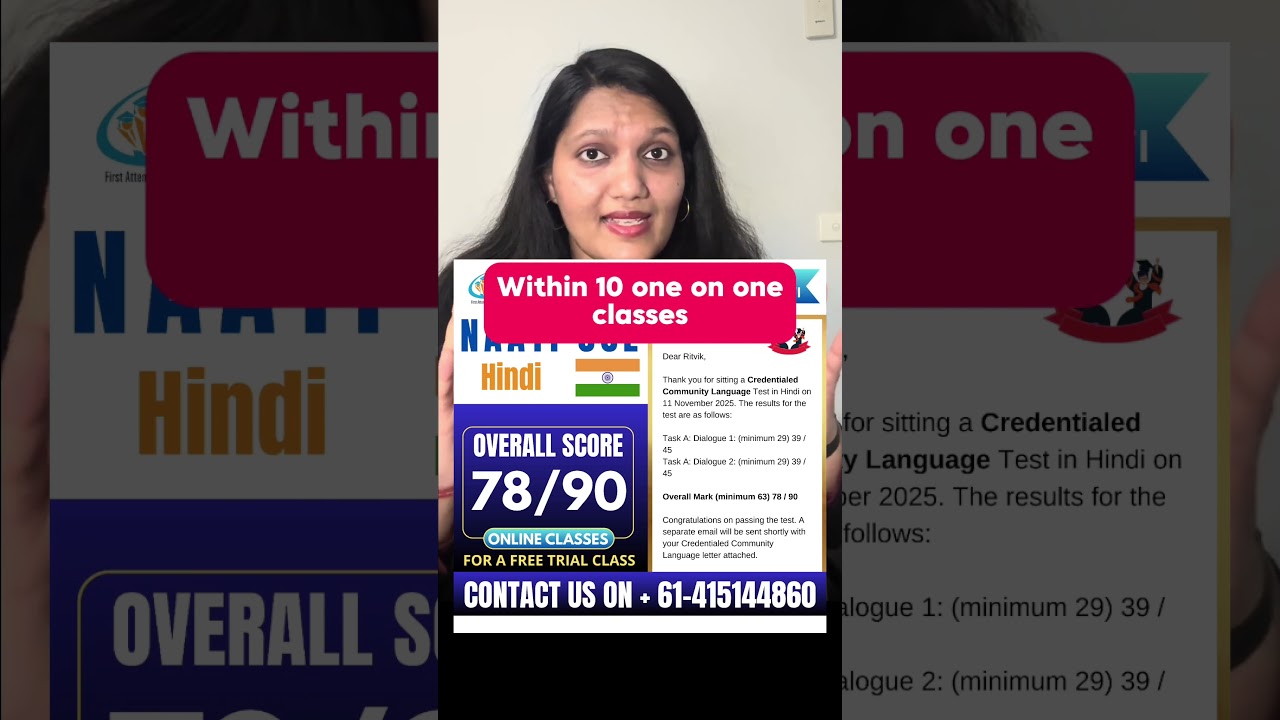 NAATI CCL Cleared in Just 10 One-on-One Classes | Score 78/90 | PTE Universe Success Story
