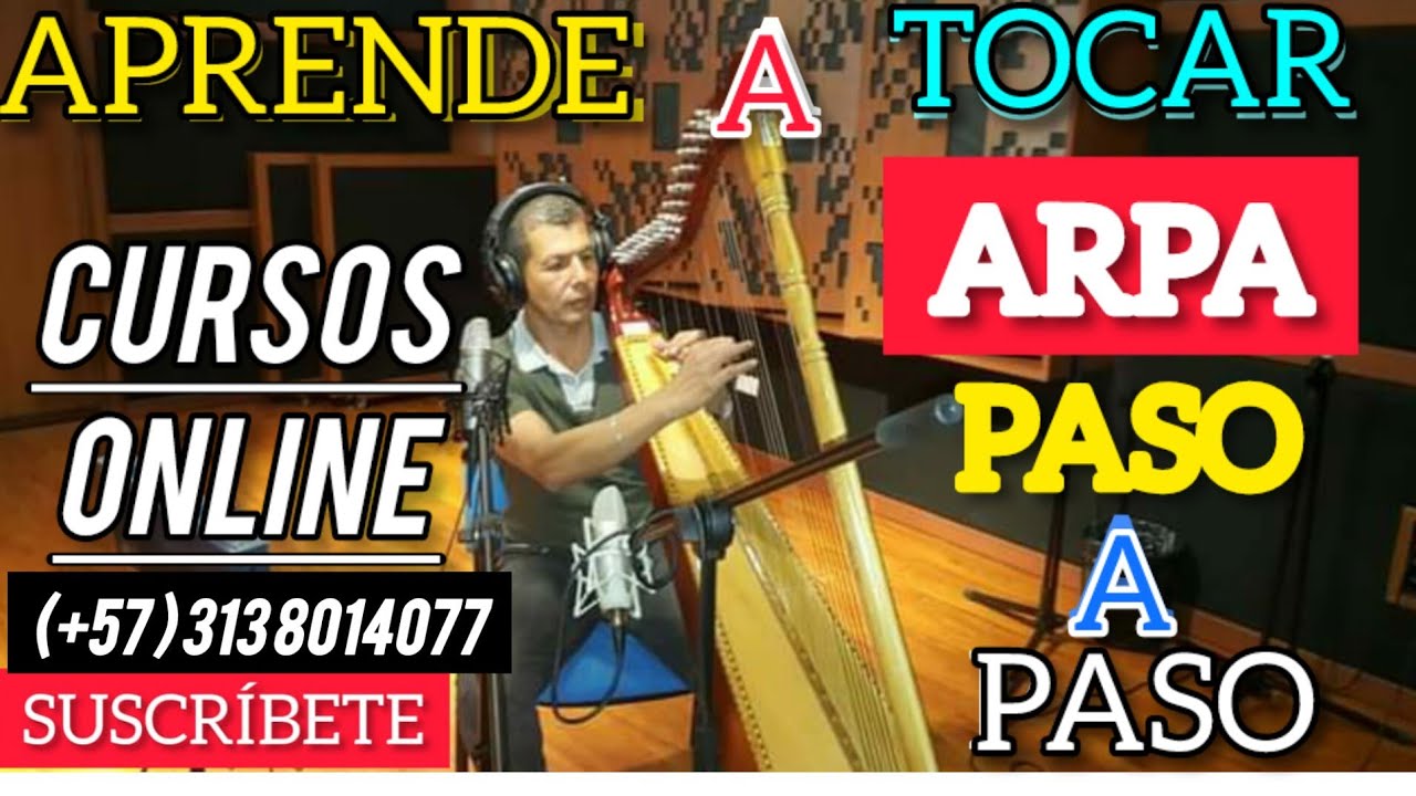CLASES DE ARPA VIRTUALES, tutorial pesadilla entre las flores, arpa paso a paso