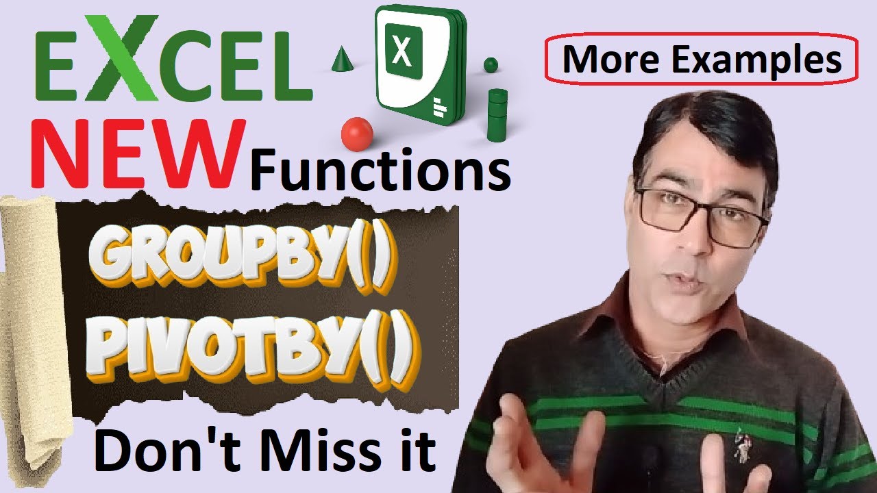 Excel GROUPBY & PIVOTBY Functions | Groupby and Pivotby new Excel formula you Must know