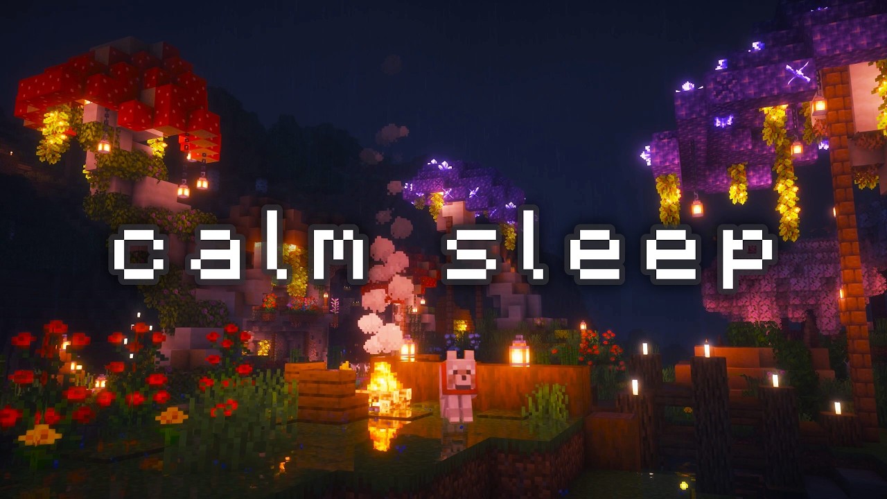 enjoy a moment of peace... (minecraft music w/ soft rain & thunder)
