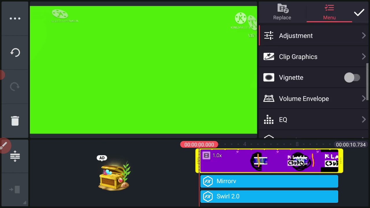 how to make weird code on kinemaster incudtions in description
