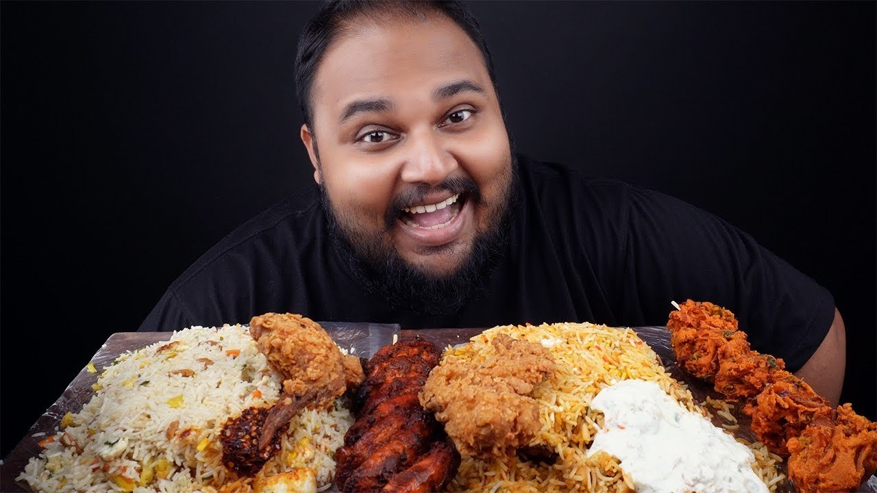 onion pakoda tandoori chicken wings crispy chicken wings biryani mix rice | sri lankan food | chama
