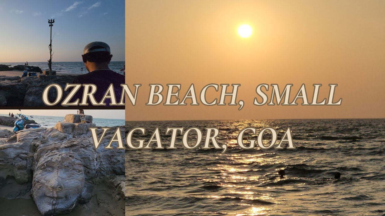 Shiva Carving at Ozran Beach, Small #vagatorbeach with @acoustamind3744 #vlog #goabeach #goa 🌊😎