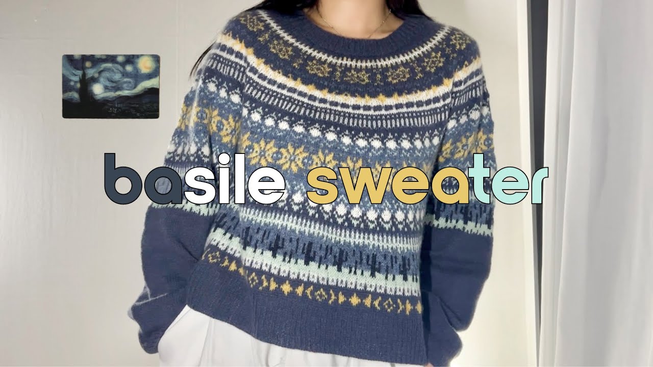 별이 빛나는 밤을 입어보세요🌃 | Basile Sweater | knitting vlog (sub)