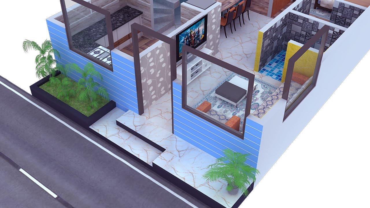 20X30 3D HOUSE PLAN | 20X30 RENTAL HOUSE PLAN | 20X30 2D HOME PLAN | 20X30 VASTU PLAN | 600 SQFT |