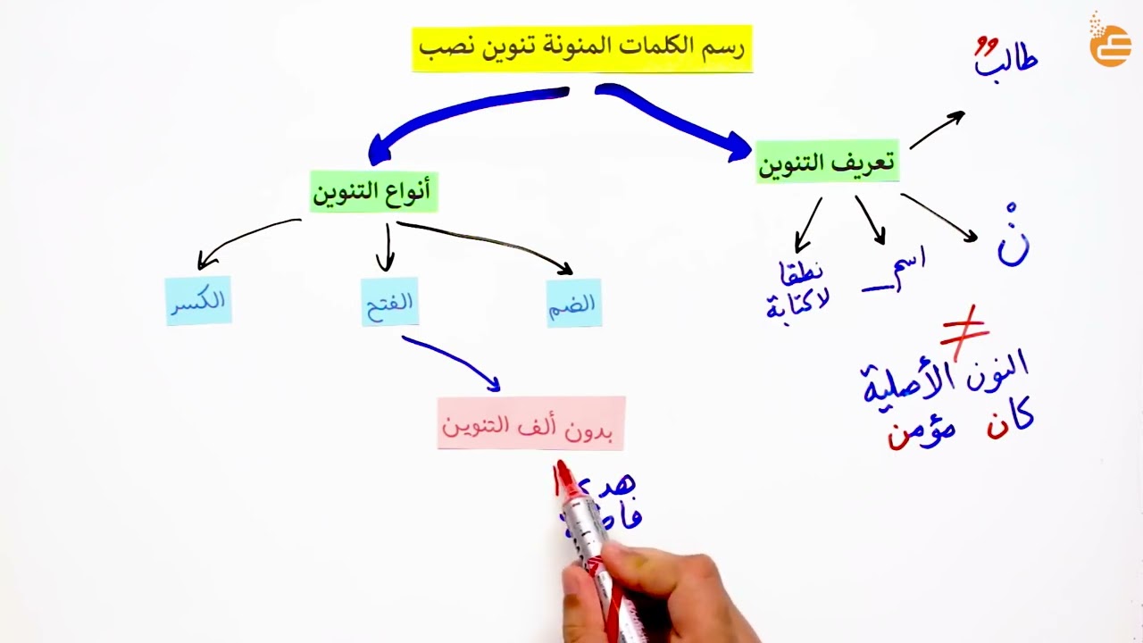 مراجعات عين| رسم الكلمات المنونة تنوين نصب
