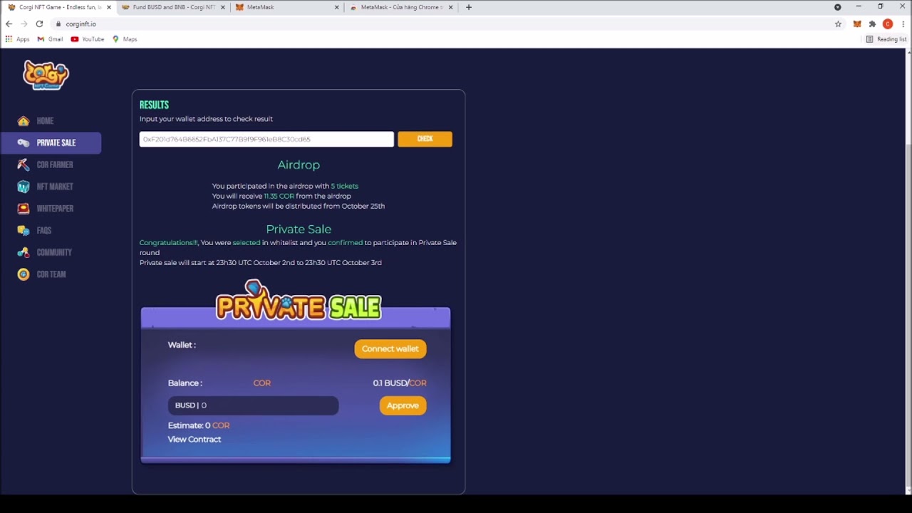 How to buy COR tokens at Private sale and Presale round