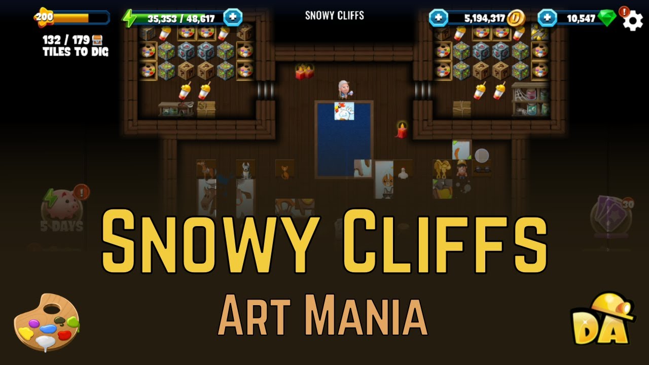 Snowy Cliffs ‐ Art Mania - Diggy's Adventure