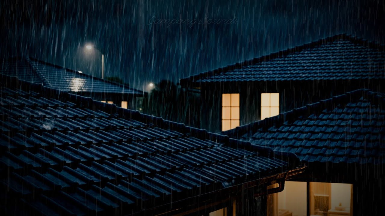 No ADS, Heavy Rain on Tin Roof for Deep Sleep 🌧️ No Ads | Fall Asleep in 5 Minutes