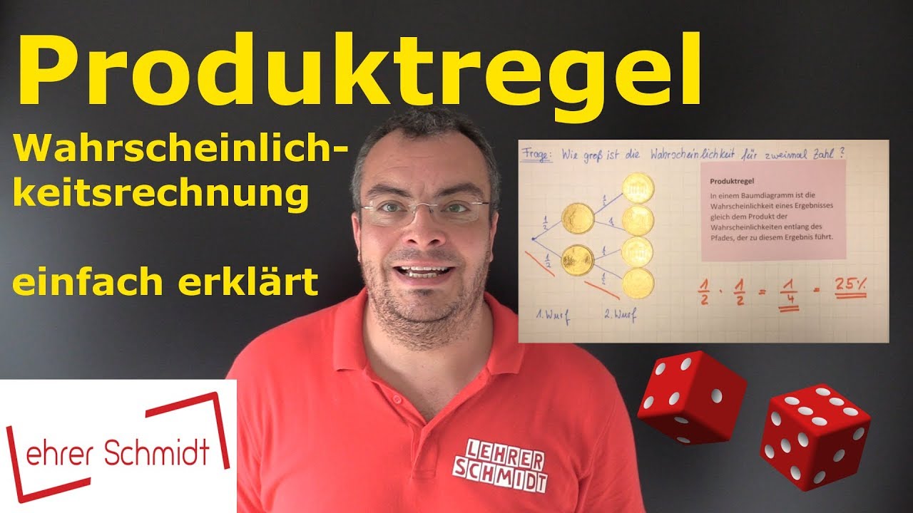 Produktregel | Wahrscheinlichkeitsrechnung - einfach erkl&auml;rt | Lehrerschmidt