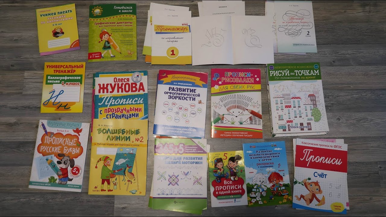 ОБЗОР ПРОПИСЕЙ и тетрадей для каллиграфии