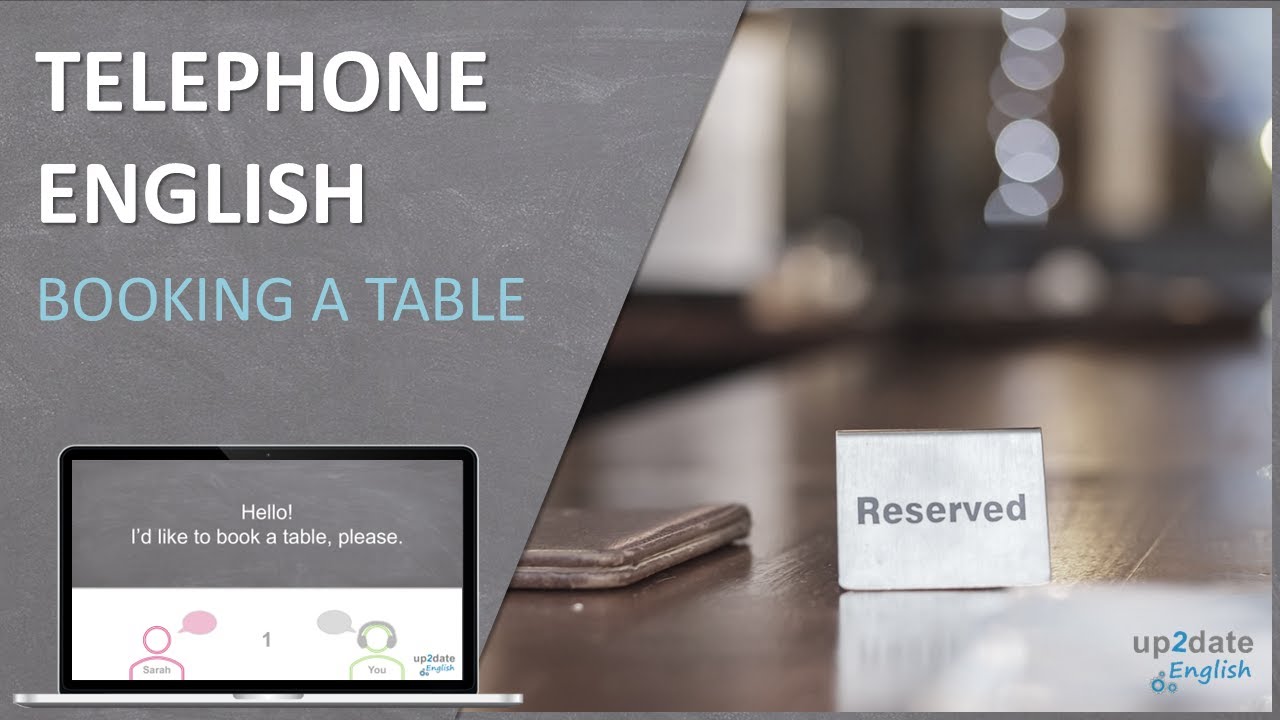 Telephone English 🗨️💬  Booking a table  - Speaking Practice - Shadowing and Roleplay