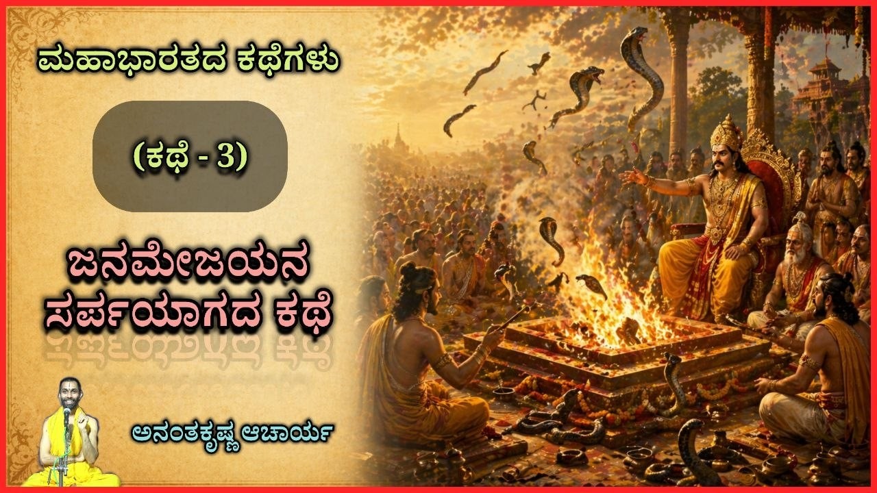 Story of Janamejaya and Sarpayaaga | ಜನಮೇಜಯನ ಸರ್ಪಯಾಗದ ಕಥೆ - Vid. Ananthakrishna Acharya |Mahabharata