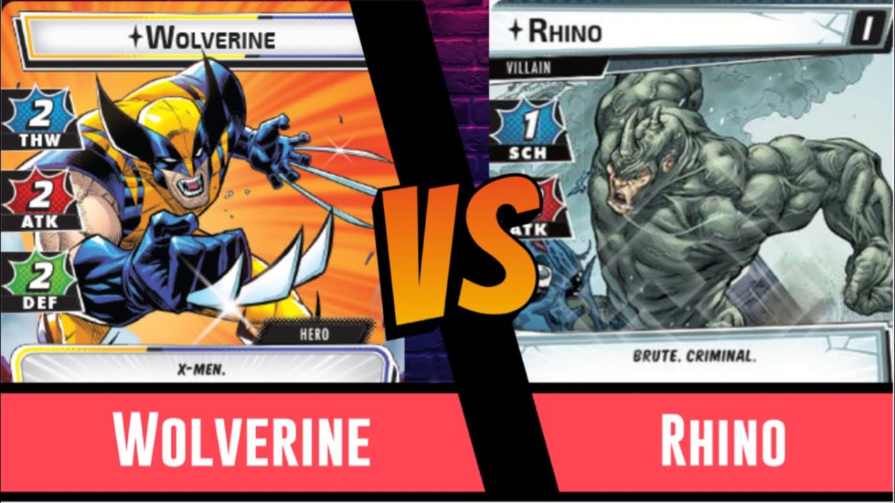 Marvel Champions | Wolverine | Vs Rhino | True Solo | Aggression | Deck Testing | Deck Building