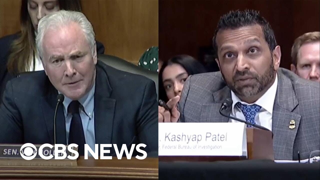Watch: Patel clashes with Van Hollen about drinking allegations at Senate hearing