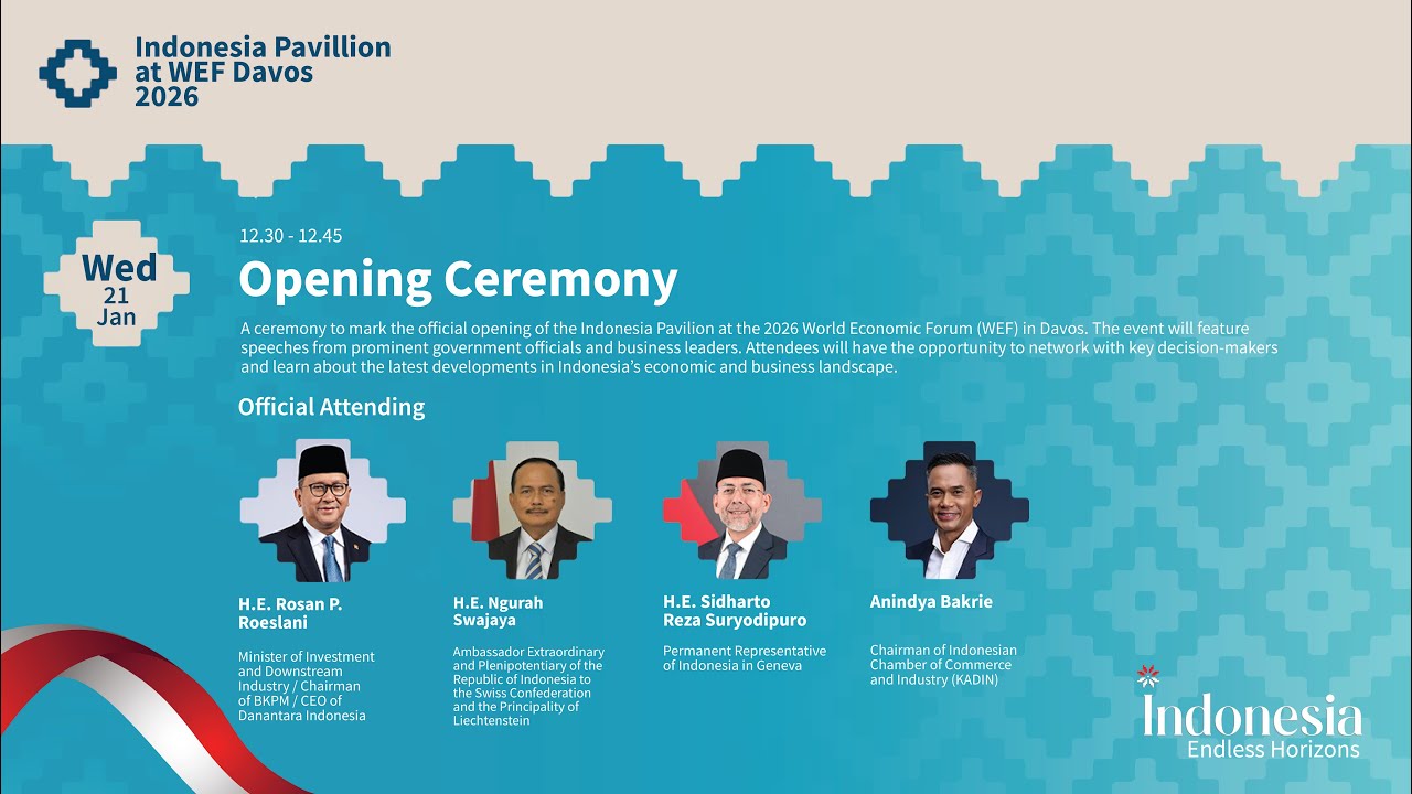 Opening Ceremony: Indonesia Pavilion WEF 2026