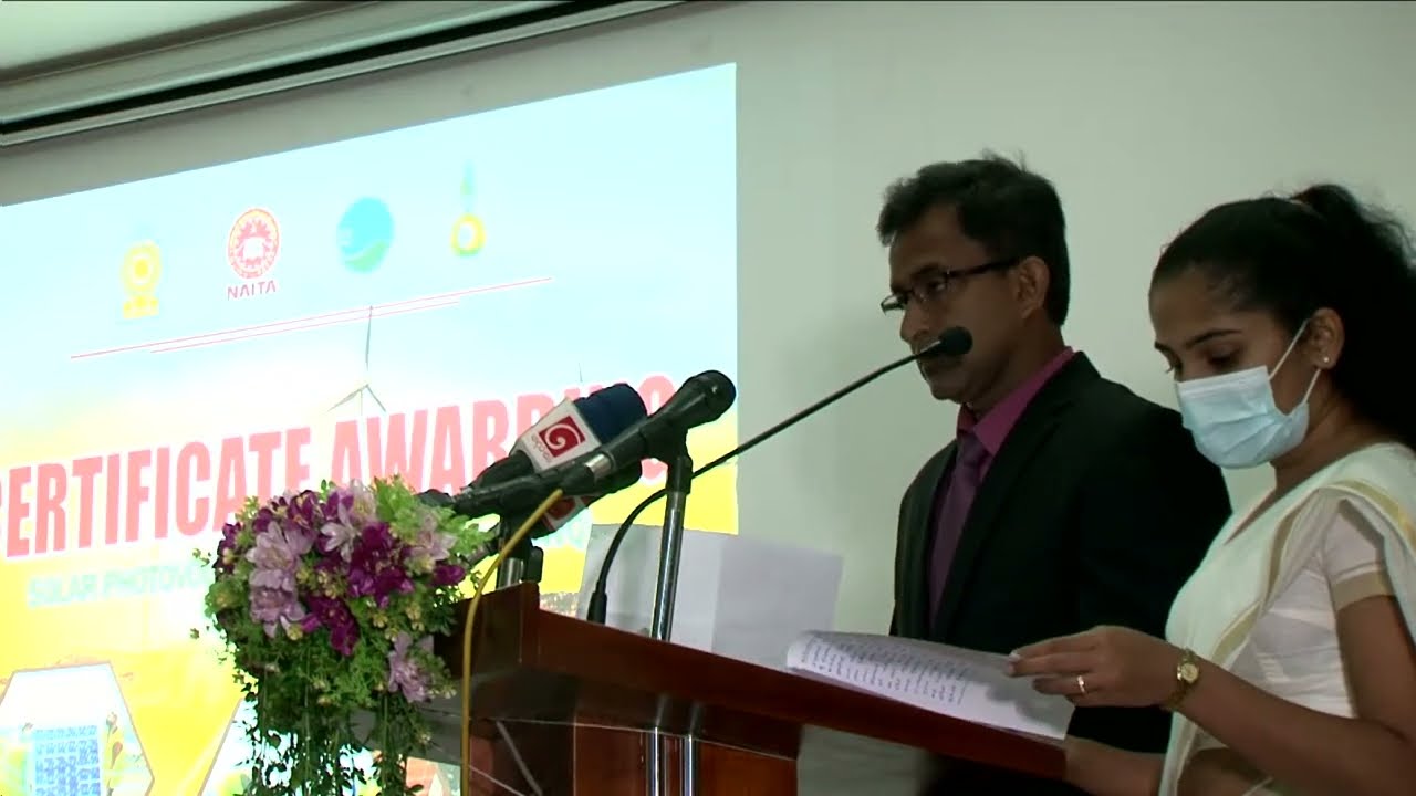 සූර් ය බල තාක්ෂණ  පාඨමාලාව සාර්ථකව හදාරා අවසන් කළ නිපුණ ශිල්පීන් සඳහා සහතිකපත් ප්‍රදානෝත්සවය