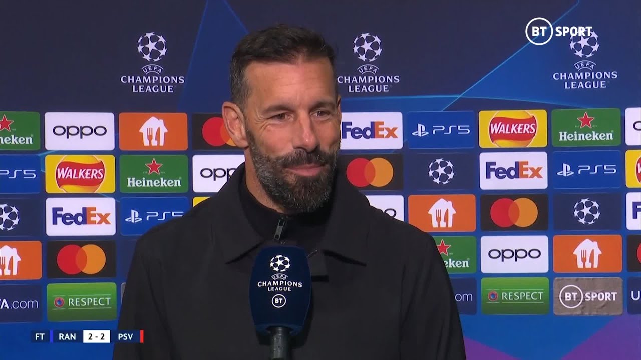 Man Utd Hero Turned Manager 🔴⚪️ PSV Boss Ruud van Nistelrooy Reacts To Draw With Rangers At Ibrox