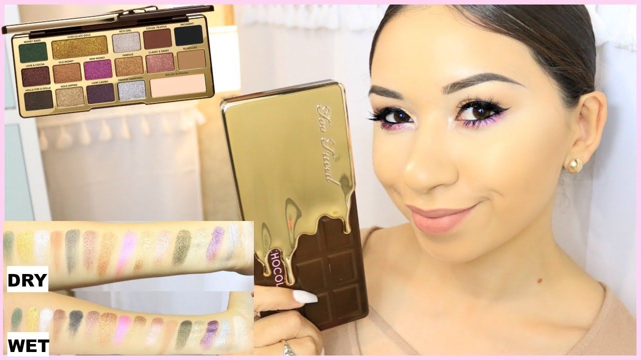 NEW TOO FACED CHOCOLATE GOLD PALETTE REVIEW , SWATCHES , DEMOS , & COMPARISONS
