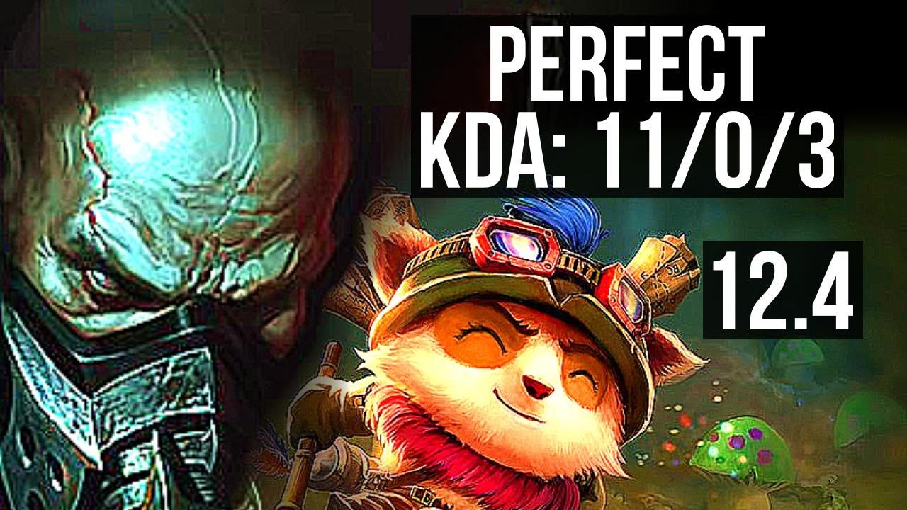 URGOT vs TEEMO (TOP) | 11/0/3, Legendary, 400+ games | NA Diamond | 12.4