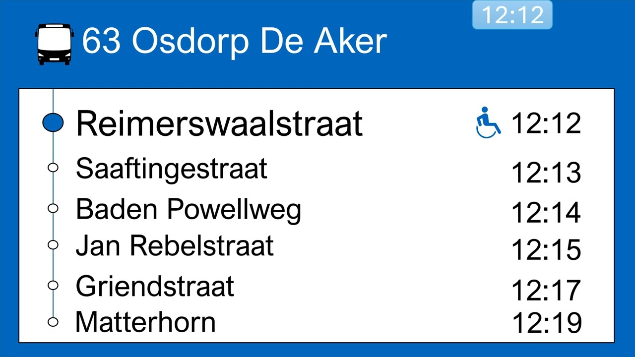 GVB | Amsterdam | Bus Omroepen | Lijn 63 | Station Lelylaan - Osdorp De Aker | Marc