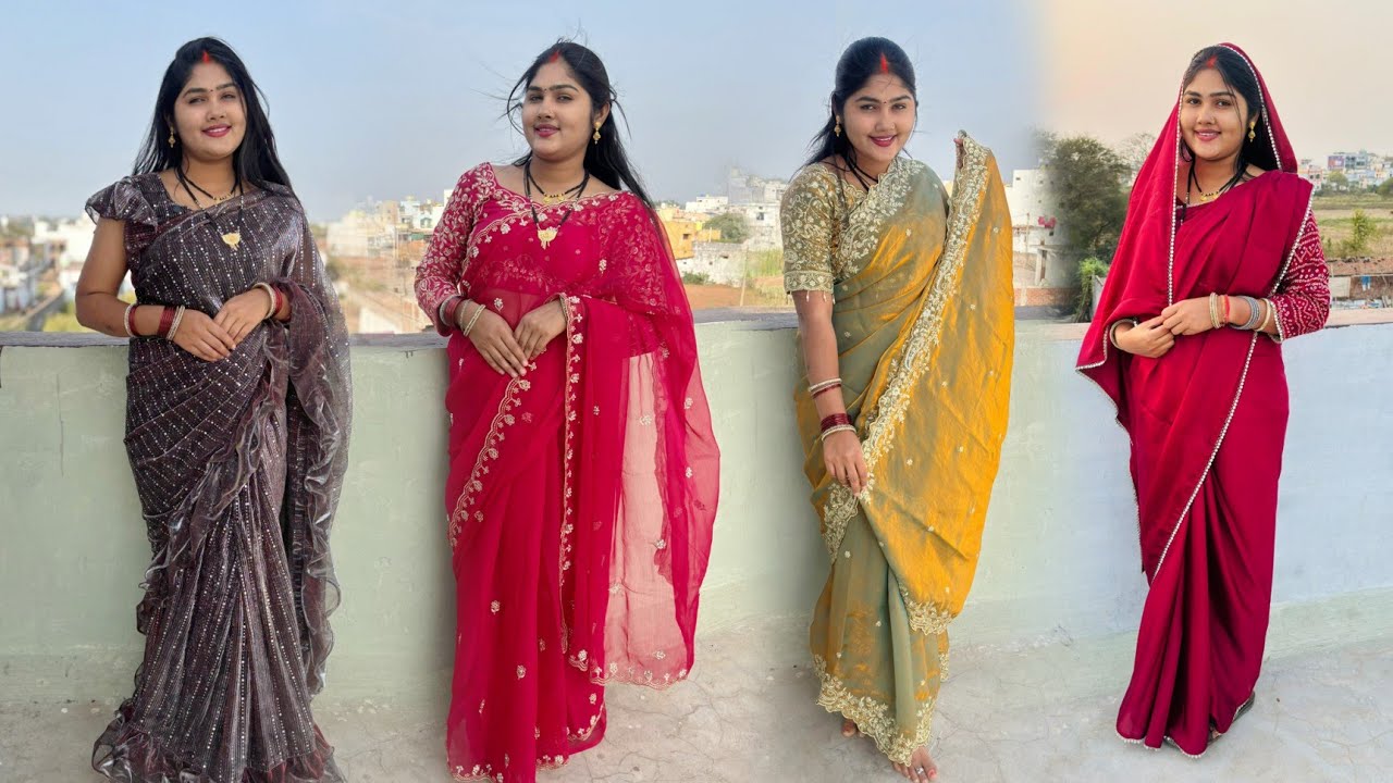 My New Saree Collection 🥰 || इतनी सुंदर सुंदर साड़ियां कहा से खरीदी 🤔🤗 Buy $90 To $150 Dollar Saree