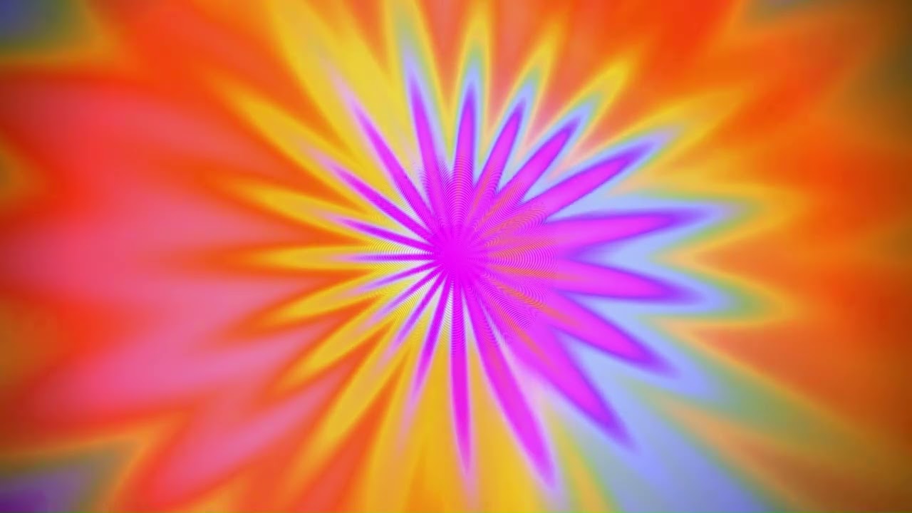 Psychedelic Hypnotic Neon Flower – Trippy Visual Background | Silent