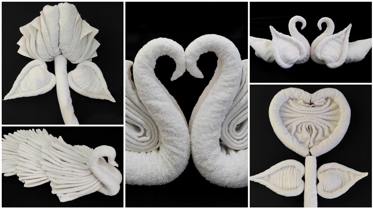 5 ideas Of Towel Folding Origami | Towel art | Towel folding Design