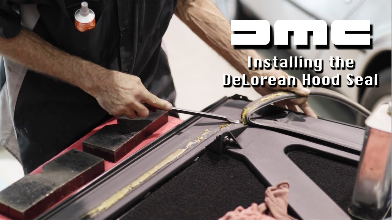 Installing the DeLorean Hood Seal