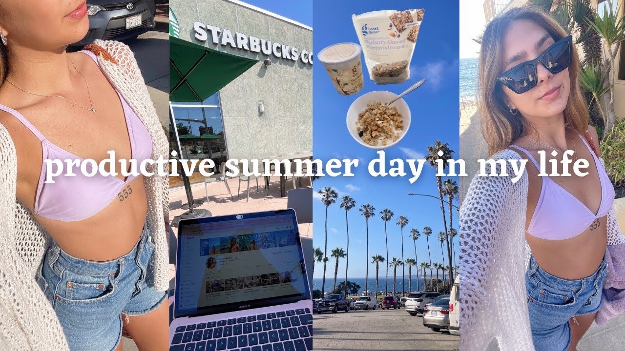 A productive summer day in my life | beach day & morning routine