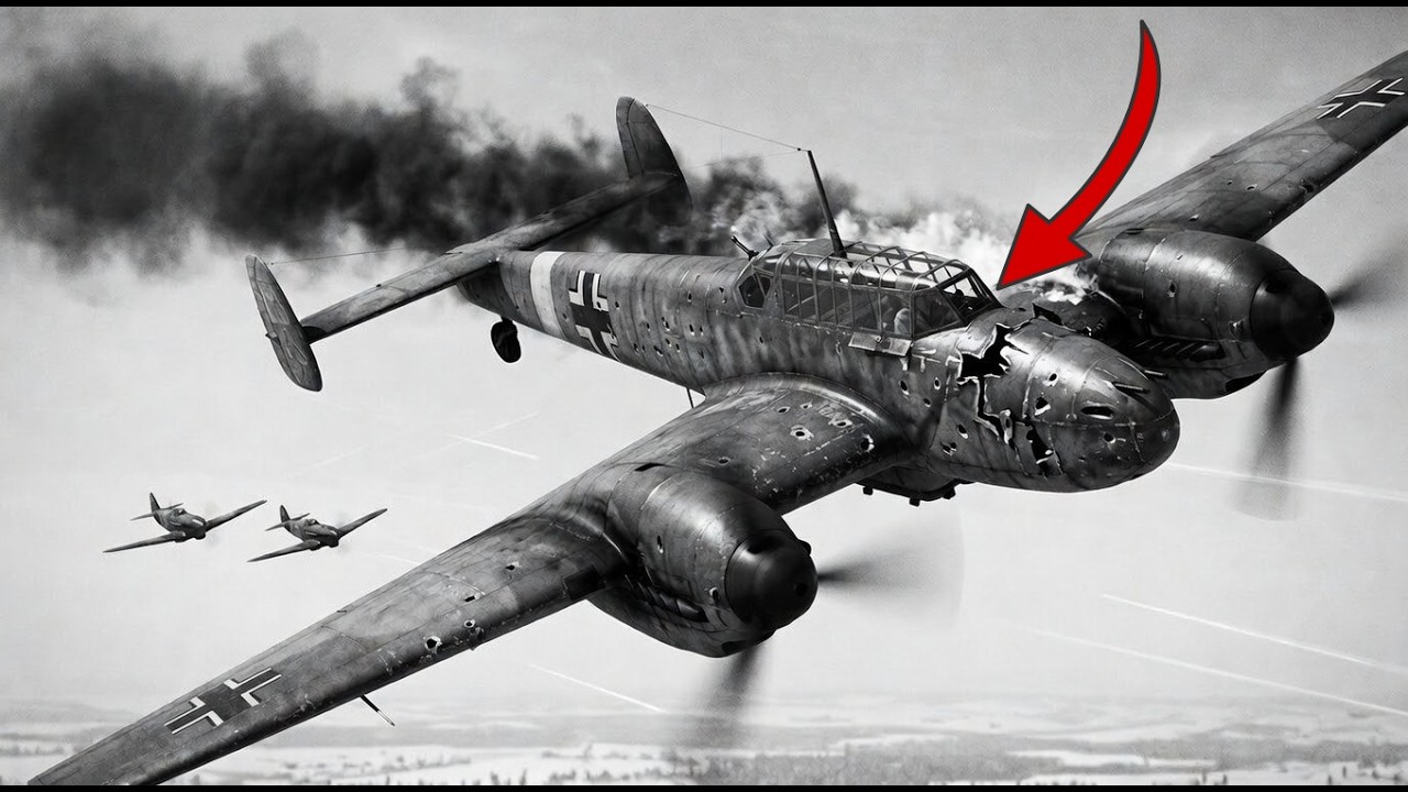 Zwei Jak-9 erledigten diese Bf 110 bereits – doch der Pilot tat das Unmögliche