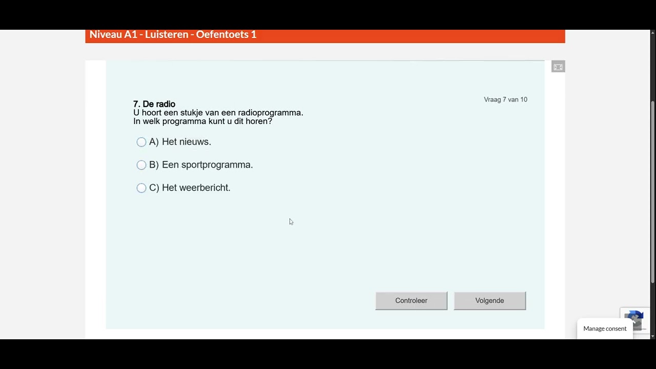 Luisteren A1 oefenexamen 1