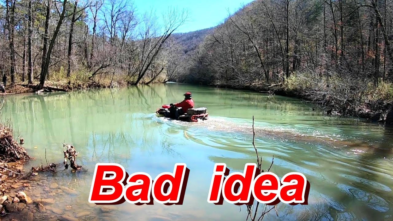 Creek Xing gone bad! Grizzly fail, Can-am success, First ride 2023 Ozark Forest AR.