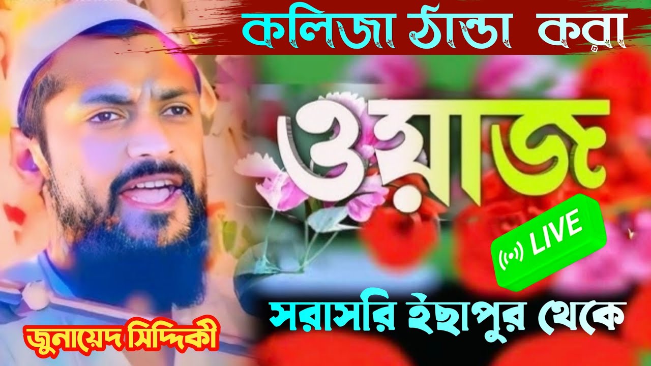 LIVE waz / junayed siddiqe / সরাসরি লাইভ ওয়াজ ইশাপুর থেকে