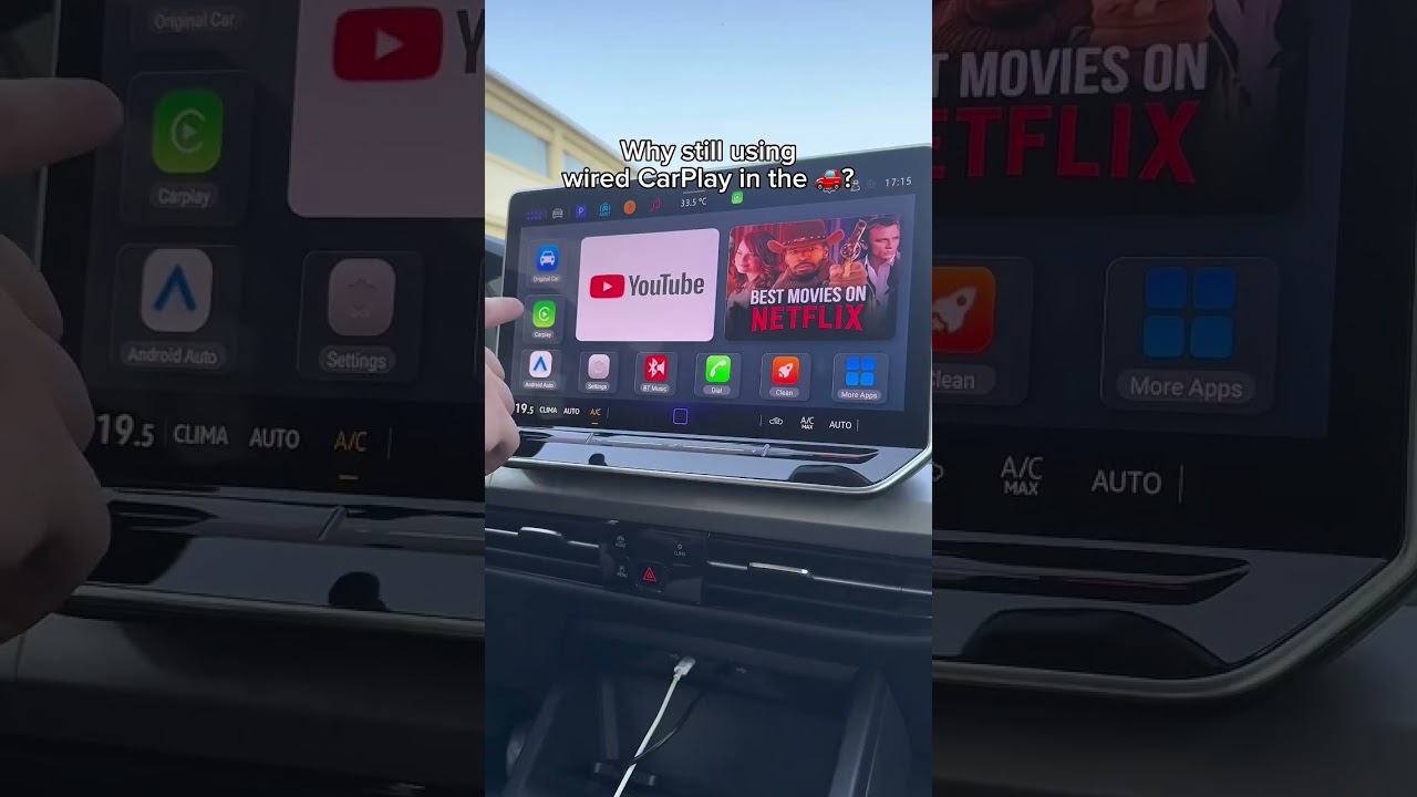 With this adapter you got wireless CarPlay plus YT & Netflix in the car&hellip; #carplay #androidauto